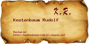 Kestenbaum Rudolf névjegykártya